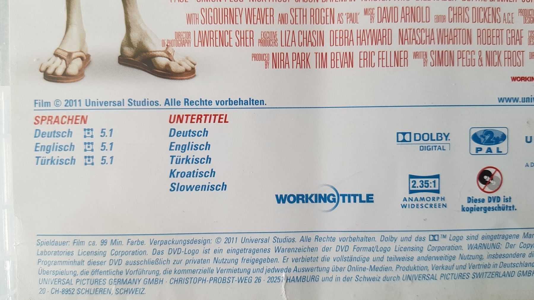 Tutti i DVDs: DVD Paul Ein Alien auf der Flucht – Usato da Oetwil am See venduto da fineli2 1