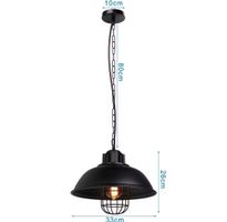 Lampe suspendues  en métal noir vintage, industriel, loft