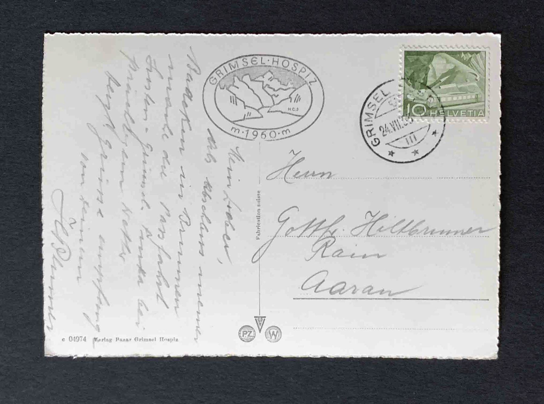 Cartes postales: AK Grimsel Hospitz Post und Wärterhaus – D'occasion à Goldau par artelier1 1