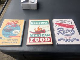 3er Set Retro Wand Bilder für Weinkeller & Bar! (59)