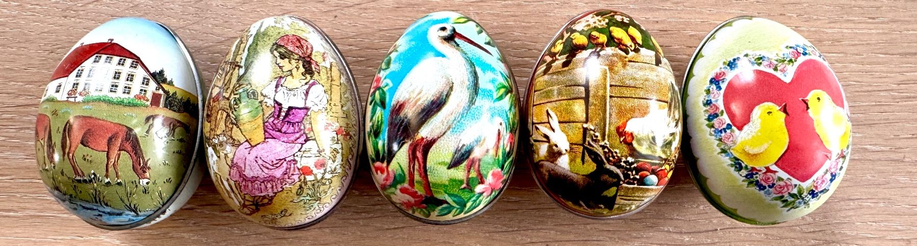 Alle Dekorationen: 5 Stk. Blecheier Ostern Blech Eier Blechei LÄCKERLIHUUS – Gebraucht aus Rothrist von Luckywinner