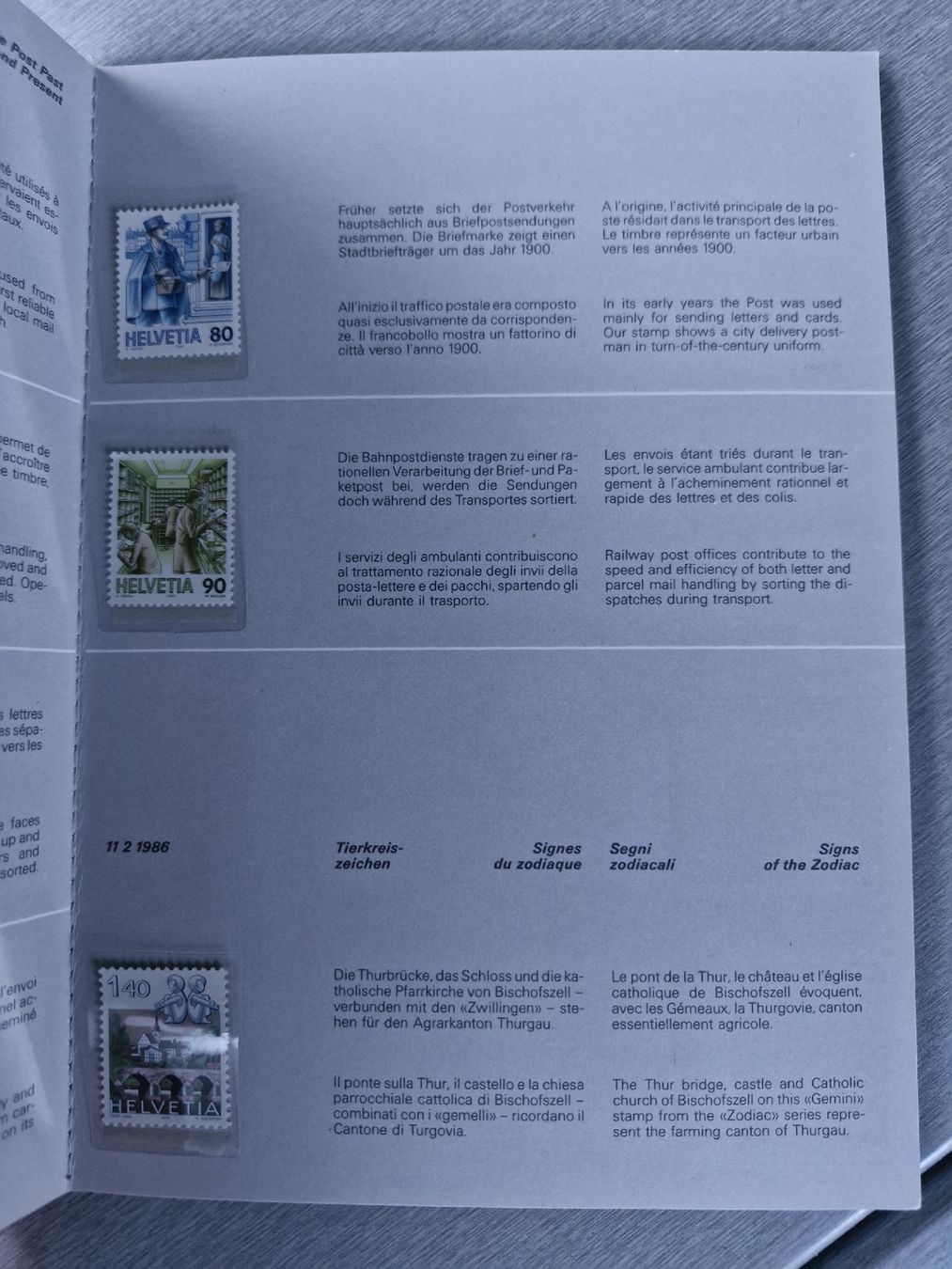 Alle Briefmarken: Jahresbuch 1986 postfrisch  – Neu (gemäss Beschreibung) aus Frauenfeld von Kasico 6
