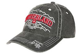 Schildmütze Jeans-grau "Switzerland - Est.1291"