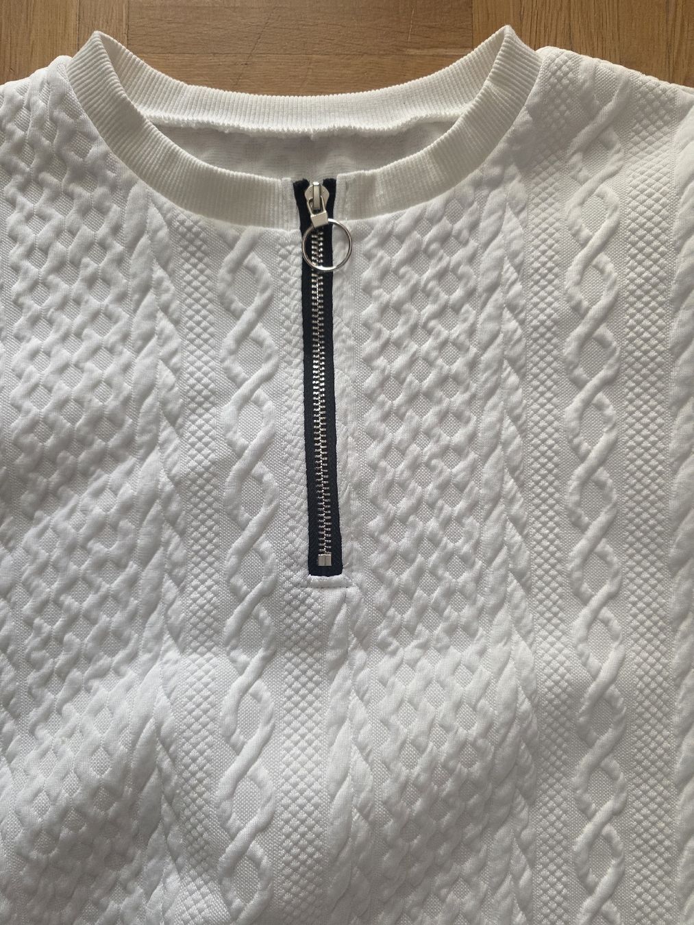 Maglioni & Felpe: Weisser Strickpullover mit Reissverschluss, Gr. L – Usato da Kriens venduto da Caroline_Schweiz 1