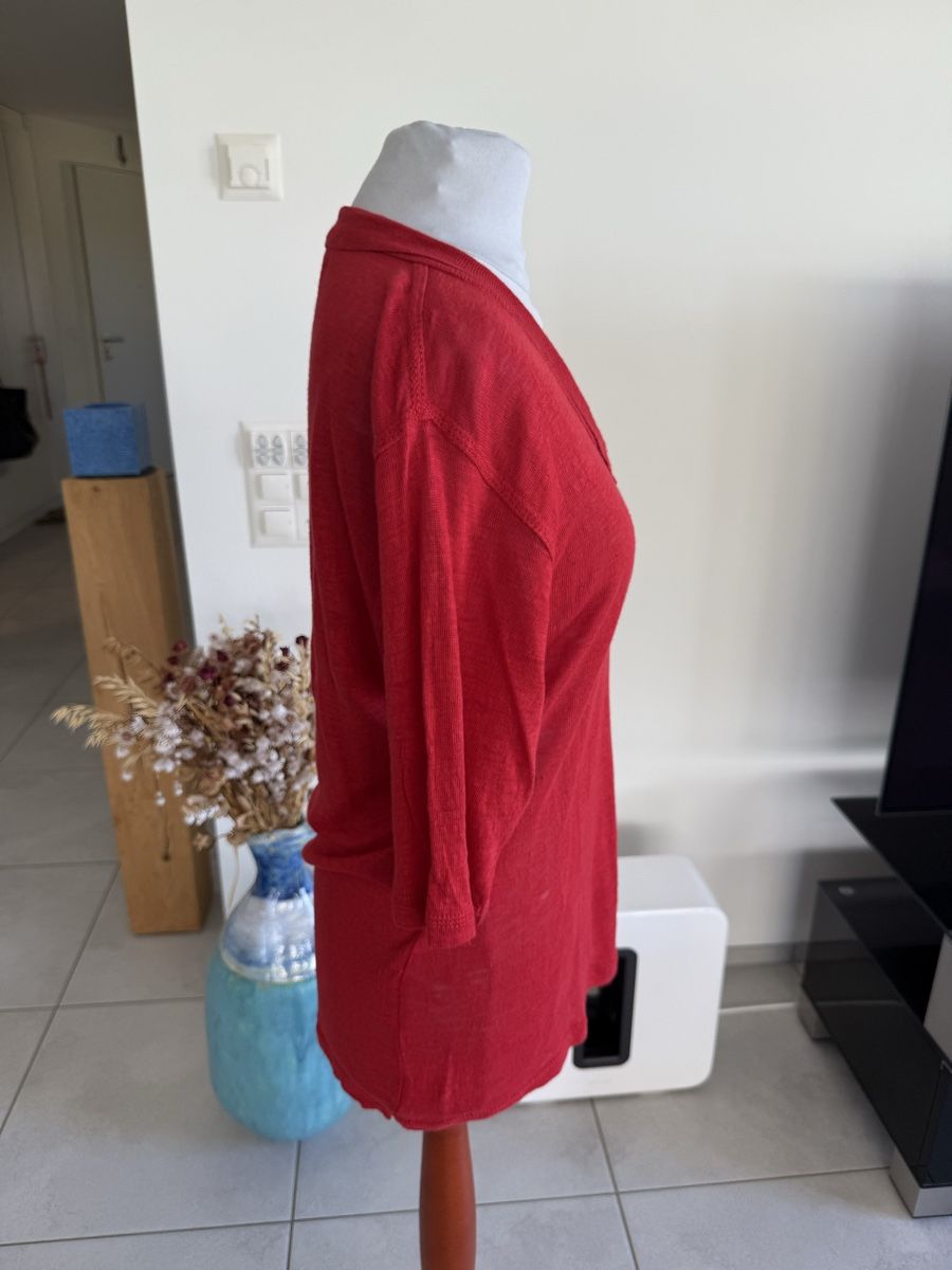 Blusen: UMBERTO GINOCCHIETTI Pullover rot Grösse M 100% Leinen – Neu (gemäss Beschreibung) aus Nänikon von Monimos 1