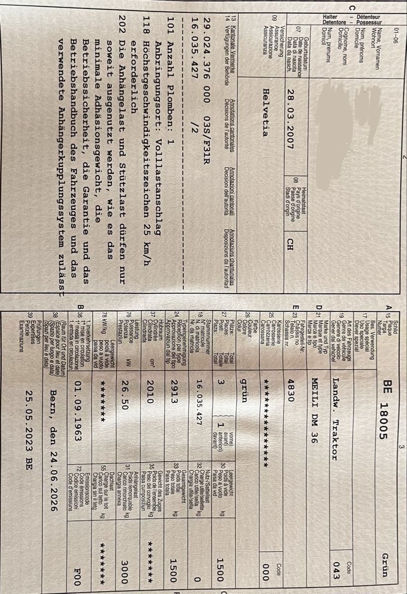 Meili Trattori: Meili Dm 36 – Usato da Thierachern venduto da d_f_9mkw 8