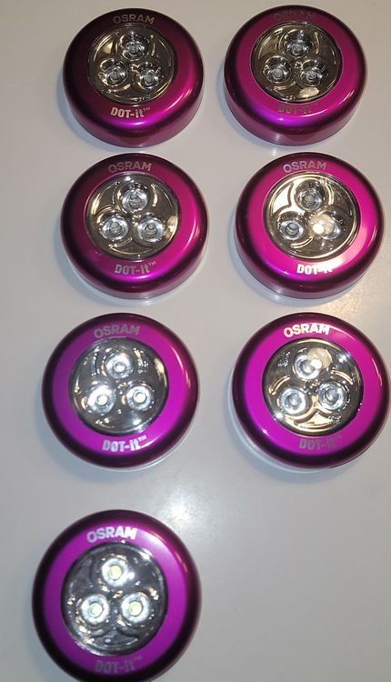Osram Lampade: 36x Osram Dot-it Leuchten, Klebeleuchten, warmweiss – Nuovo (secondo la descrizione) da Cham venduto da Mako8352 5