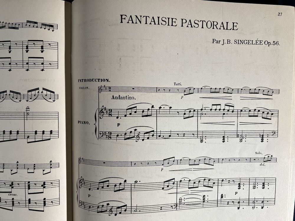 Libri: Noten Antik-Album pour Violon et Piano-J.B.Singelèe - Vol.II – Usato da Oberglatt ZH venduto da Musiknoten 5