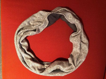 Schlauch-Schal, grau-beige-weiss