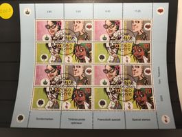 Briefmarkenbogen 16 er Block" Tom Tirabosco" 2003, 70 Rp.
