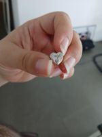 Pandora Charm "Wife" Herzform, 925 Silber, mit Stein wie neu