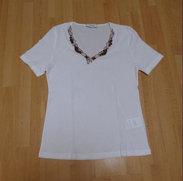 T-shirt: Nice Connection - Shirt - weiss - Gr. 38 – Usato da Zofingen venduto da Justizia_01