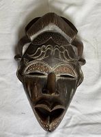 Afrikanische Holzmaske  Westafrika, handgeschnitzt, älter