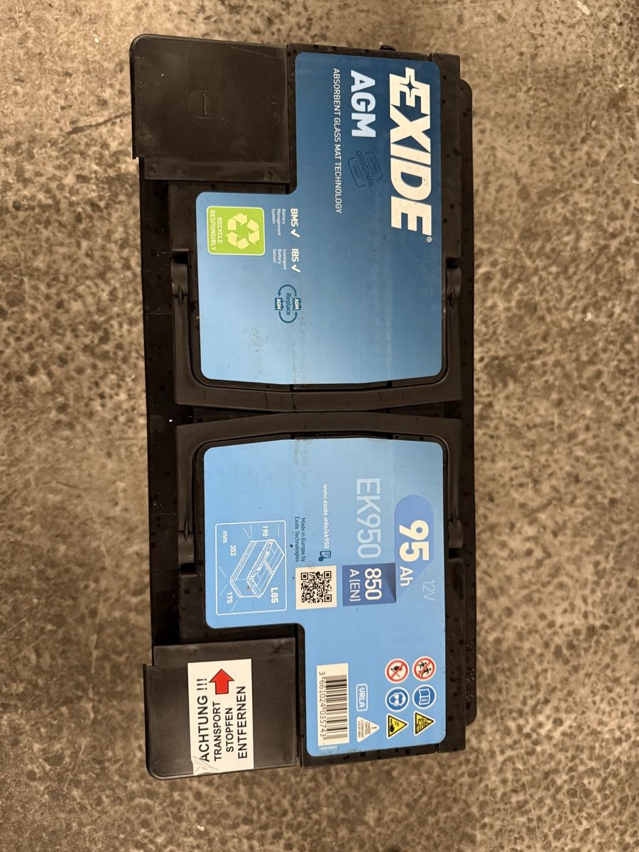 Batteries: EXIDE Autobatterie 95Ah 850A AGM – D'occasion à Gretzenbach par R12S50 1