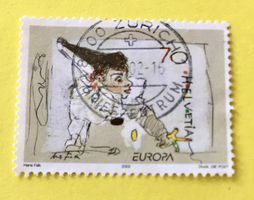 Nr.1051 Pierrot spielt mit dem Faden GESTEMPELT 2002   