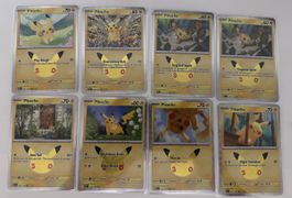 🇺🇸Pokémon Pikachu 30th Anniversary – 8 Karten Set 