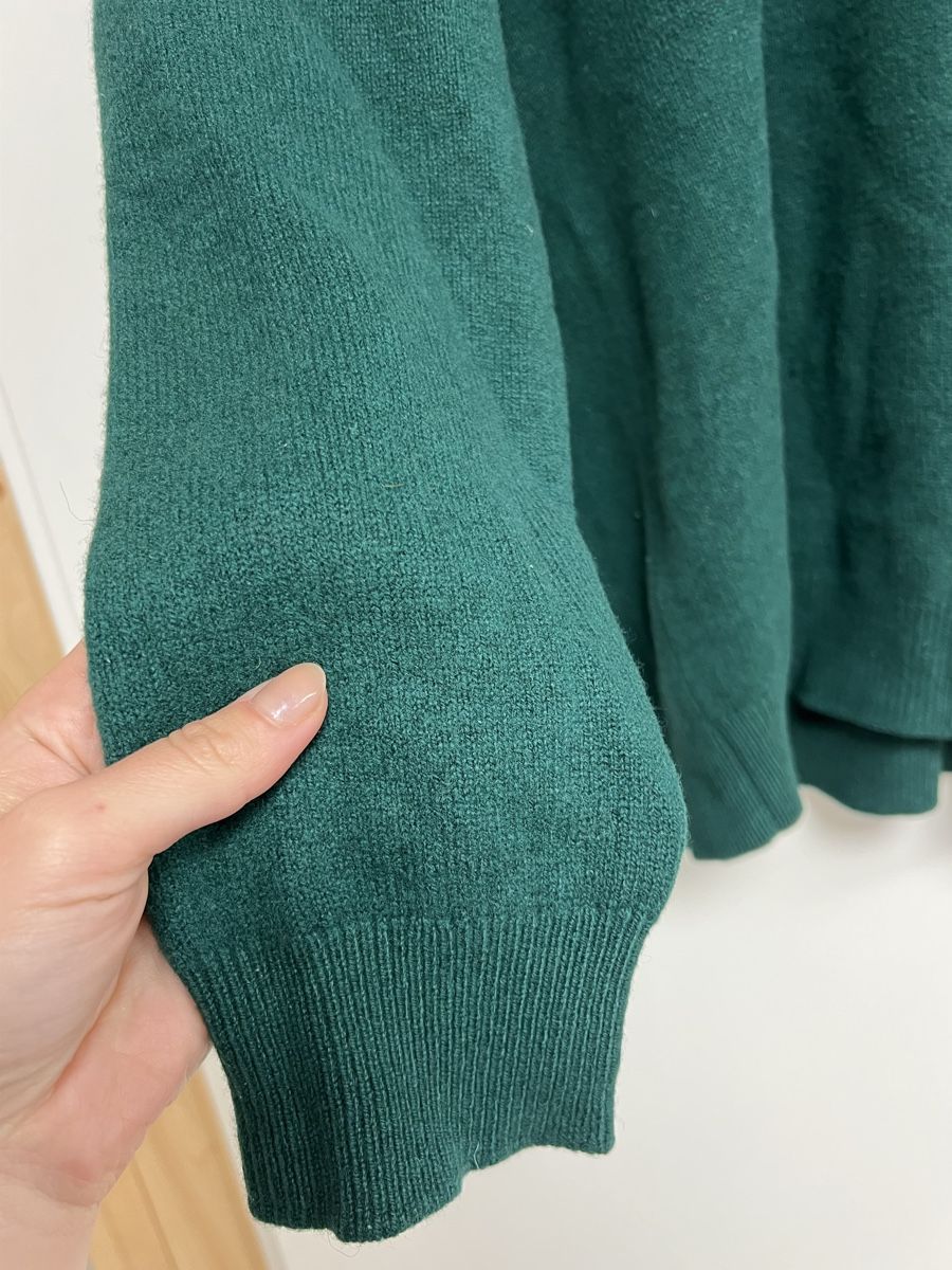 Pulls & Sweat-shirts: V-neck wool pullover emerald green S – D'occasion à Savièse par Flowery_x 2