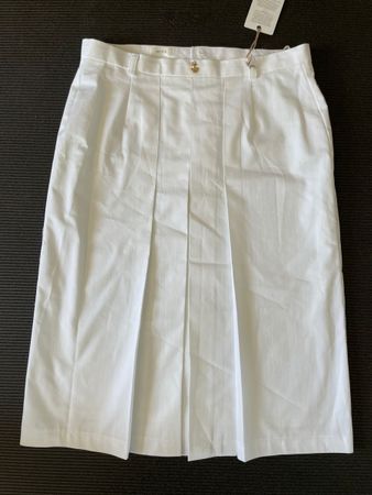 Jupe blanche coton plissée chic et légère - T. 40