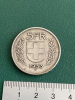 5.- Liber CH Silber Münze vom Jahr 1933. Rar, sehr schön