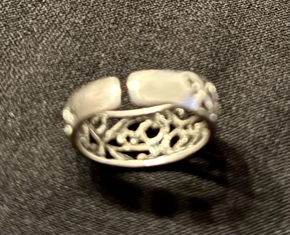 Anelli: Zehenring mit filigranem Muster, 925 Silber, Grösse variabel – Usato da Zürich venduto da wei_8n2l 3