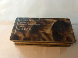J. Gamper Uhren Gold- & Silberwaren Schatule, Büchse