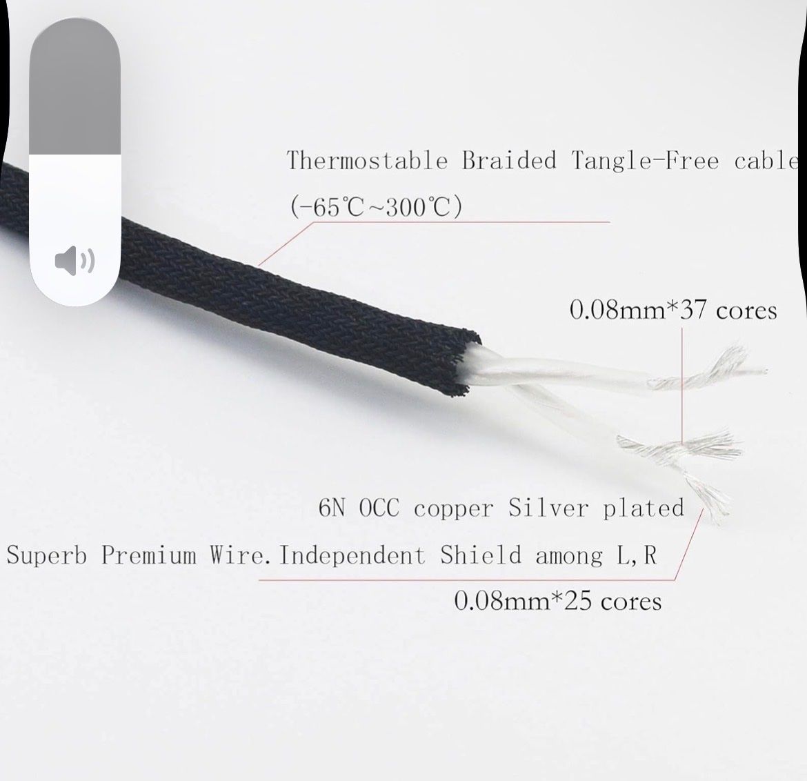Audeze Cuffie: KABEL FÜR AUDEZE LCD KOPFHÖRER 3 meter – Nuovo (secondo la descrizione) da Zürich venduto da aumana 2