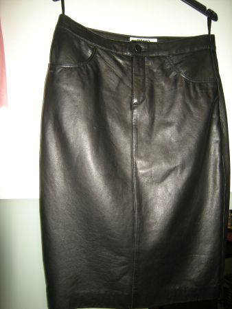 Eleganter Echt Leder Jupe kurzer Rock Gr. 34/36 NEU