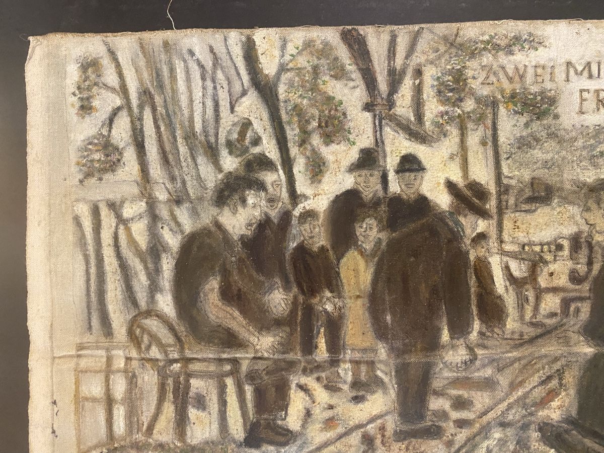 Dipinti: JAKOB GREUTER CH   ART BRUT 1920 ca. – Usato da St. Gallen venduto da Goldband 4