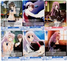 6 diverse Weiss Schwarz Karten aus der Serie Rose Makura