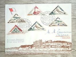 TR80 Enveloppe + Timbre Monaco 1956