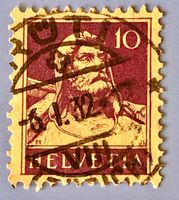Tellbrustbild Briefmarken gestempelt   