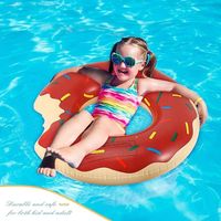 Aufblasbarer Schwimmring Pool & Wasser DONUT 60cm Braun