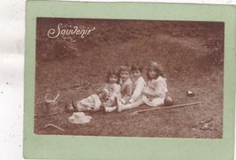 Photokarte Kitsch Kinder Puppe Souvenir