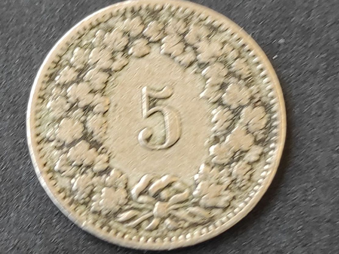 Tutti le monete: 5 rappen Suisse 1891 – Usato da Couvet venduto da lulul 1