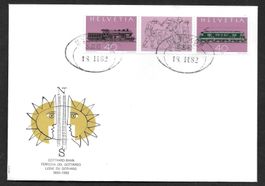 FDC Serie 668-669 ET Bahnstempel Uetikon SBB 18.2.82