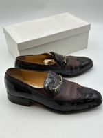Vintage Herren Loafer Gr. 43 Bordeaux Leder Goldschnalle