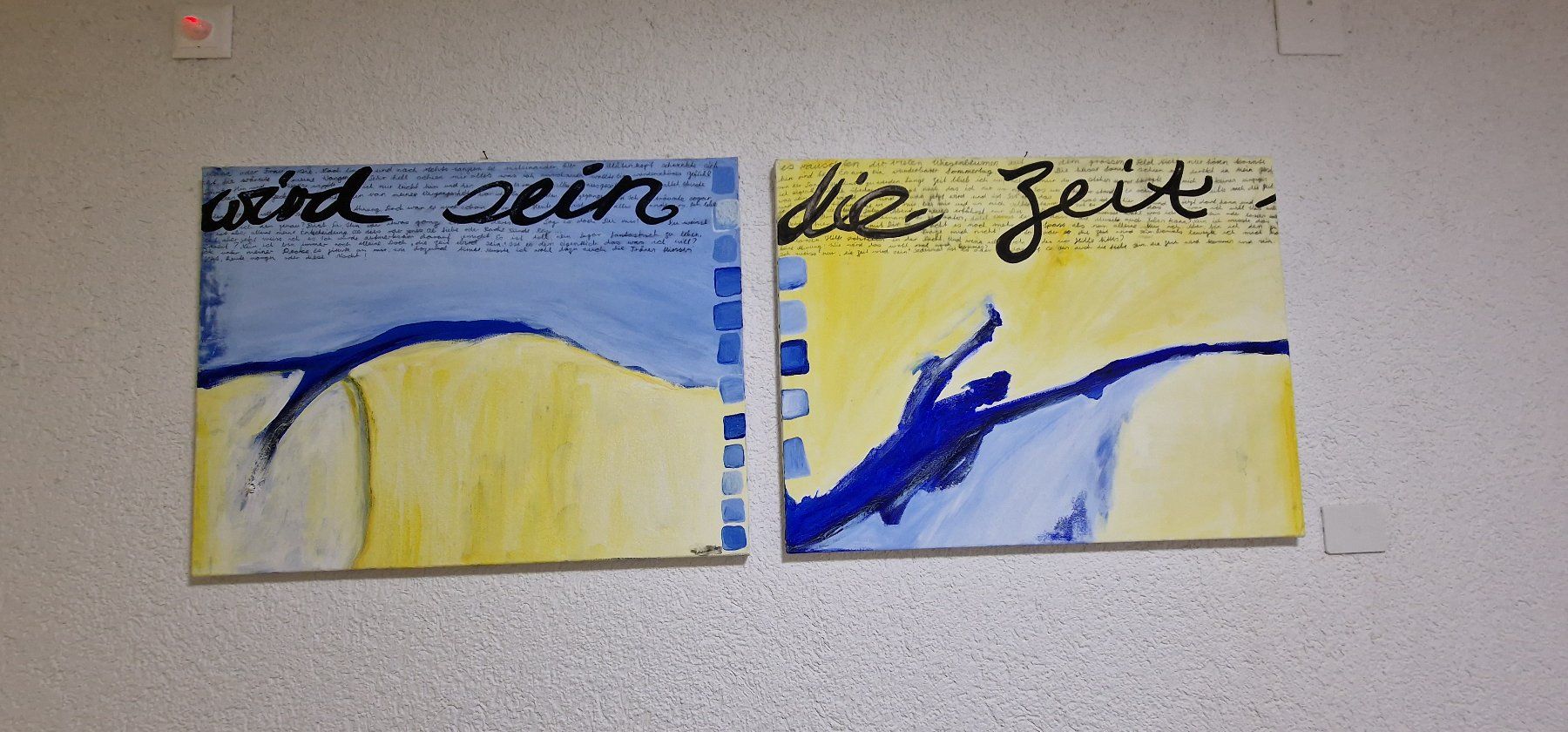Dipinti: Bild 2 teilig gelb blau 45x55 cm – Usato da Flawil venduto da 1343525 1