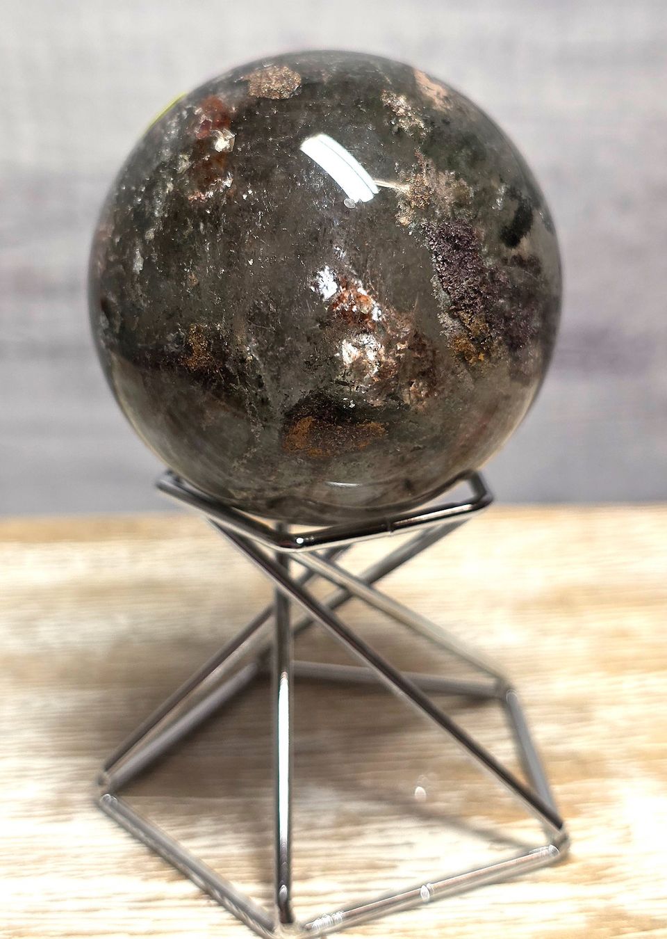 Minerali & Pietre curative: Top Lodolith Kugel 50mm 171g – Nuovo e nell'imballaggio originale da Matzingen venduto da Shay_Crystalz 2