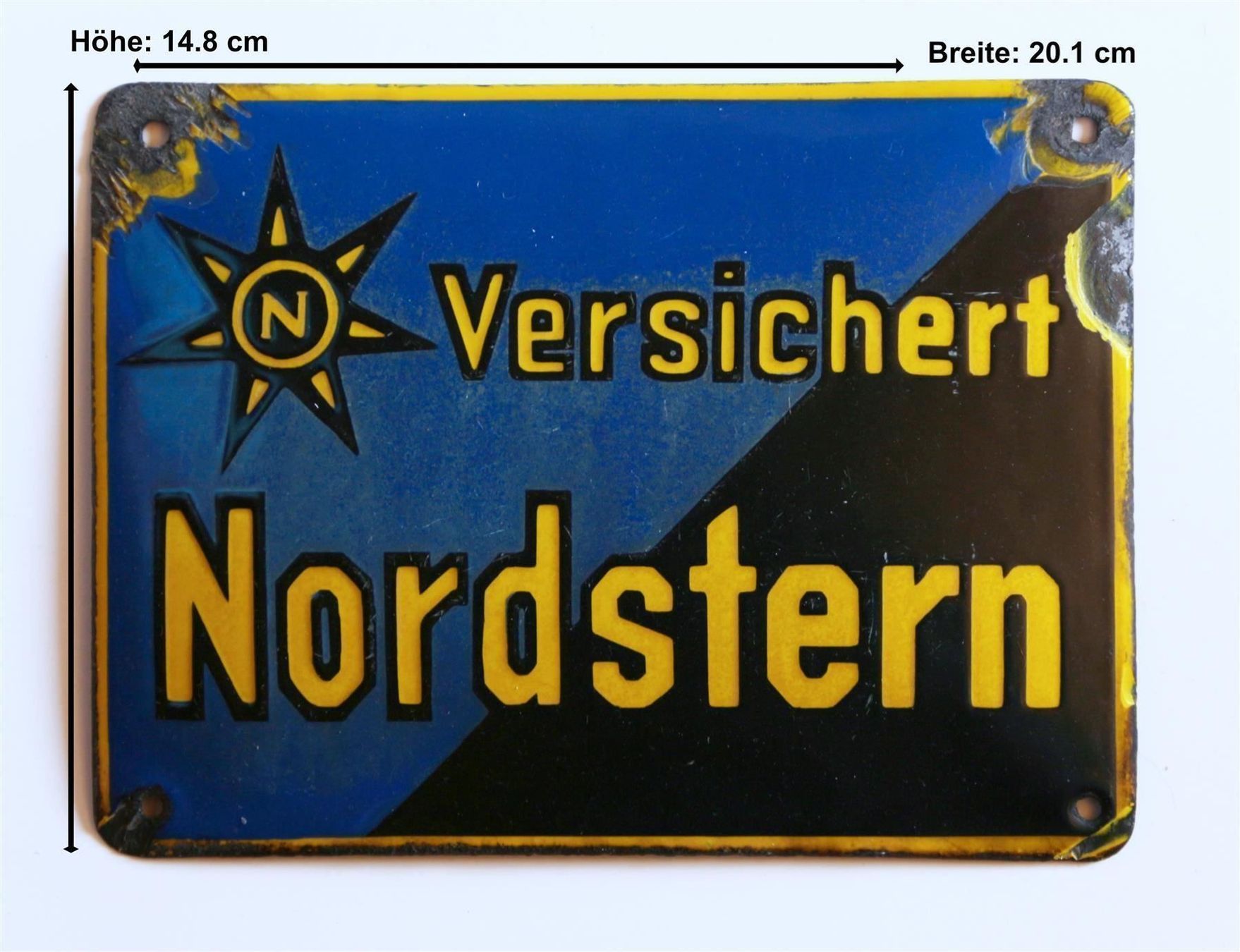 Insegne: Emailschild Nordstern versichtert – Usato da Langenthal venduto da Sammlungs_aus 6