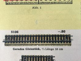 Märklin H0, 5106, Gerades Gleisstück, 1/1 Länge, 18 cm 10 St