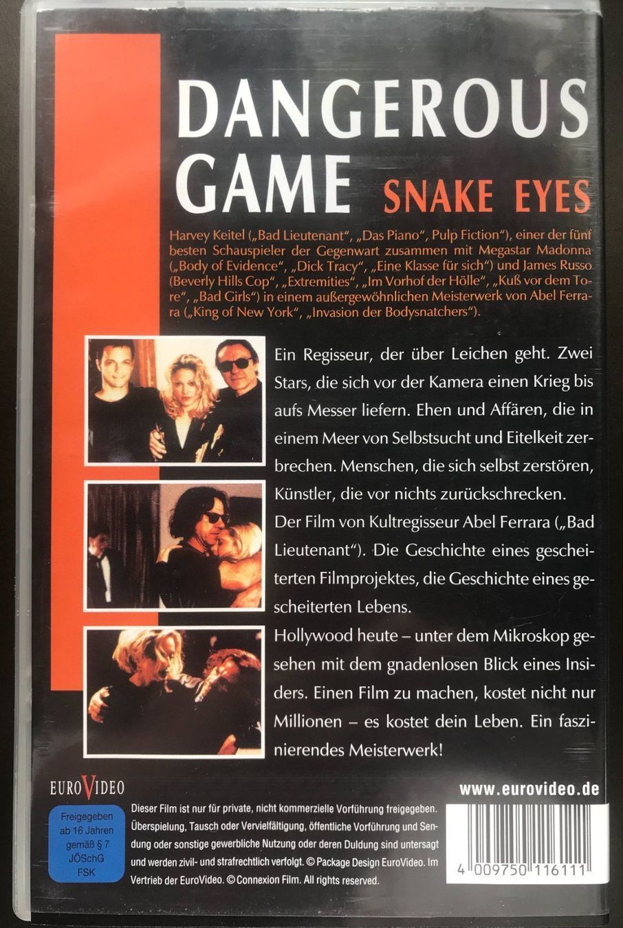Tutti i VHS: Dangerous Game - Snake Eyes – Usato da Arbon venduto da KaSaBo 1