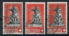 Pro Patria B5 + B5c + B7 avec belles oblitérations