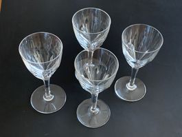 4 Weingläser Kristallglas