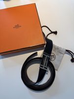 Hermes belt H Au Carre 85cm Black/Brown