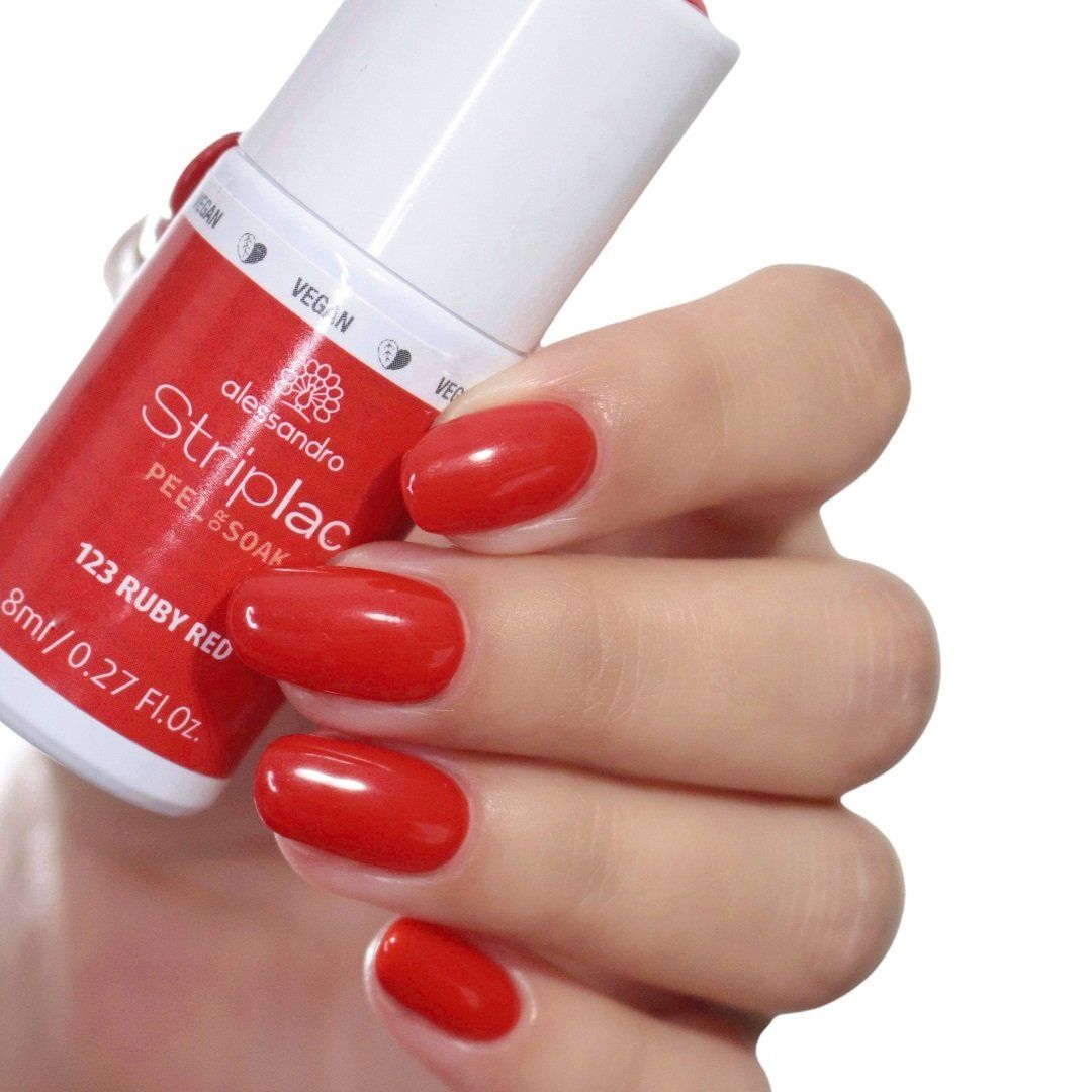 Künstliche Fingernägel: StripLac 123 Ruby Red 8ml Alessandro / letztes Stück – Neu und originalverpackt aus Zäziwil von blackpearl