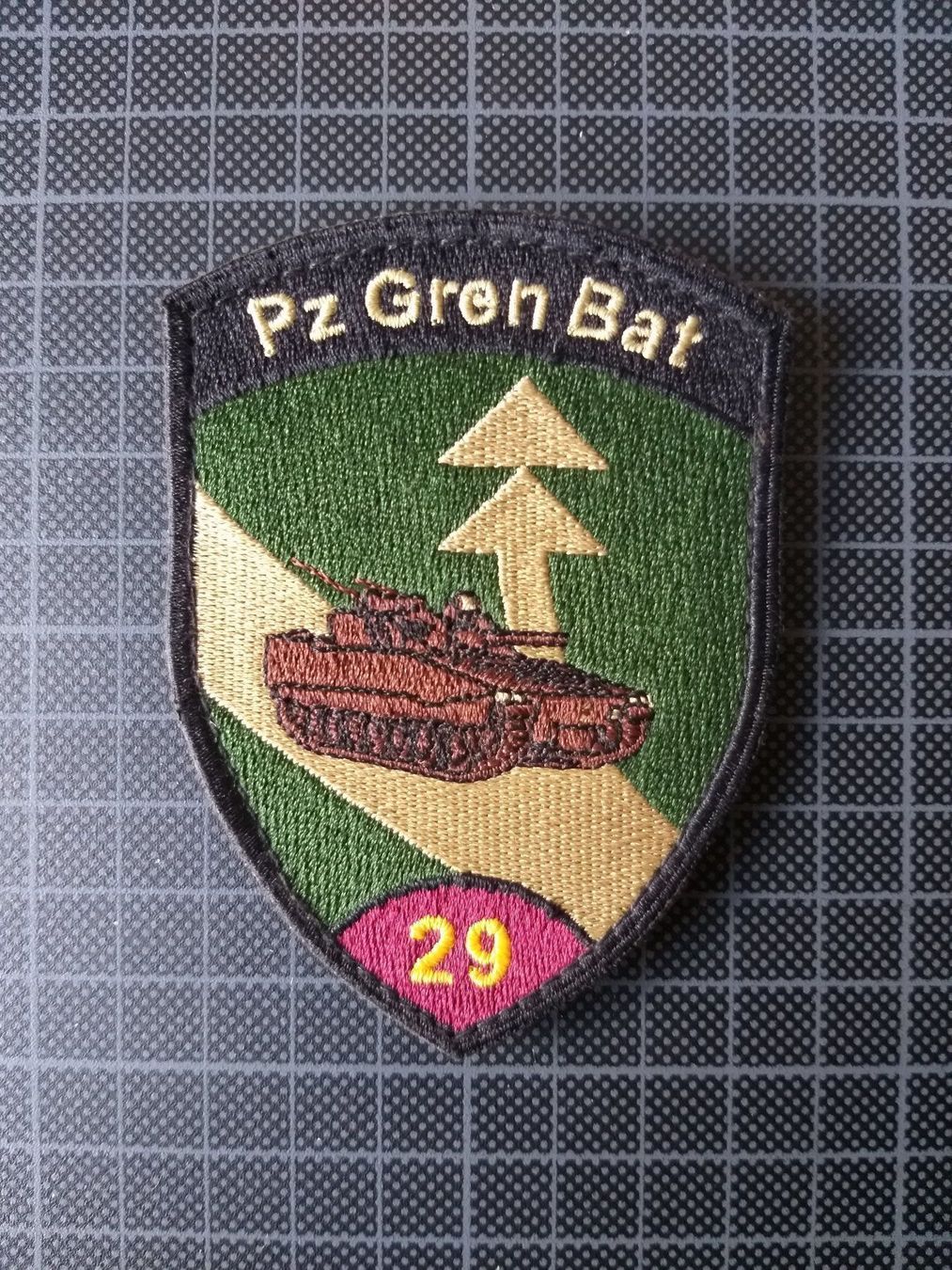 Schweizer Armee Placchette & Badge: Verbandsabzeichen Pz Gren Bat 29 Logistik – Usato da Bauma venduto da SwissMilitaria