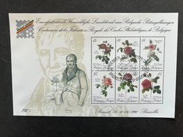 1990  Belgien rose Royal Block Erstag  (A376)