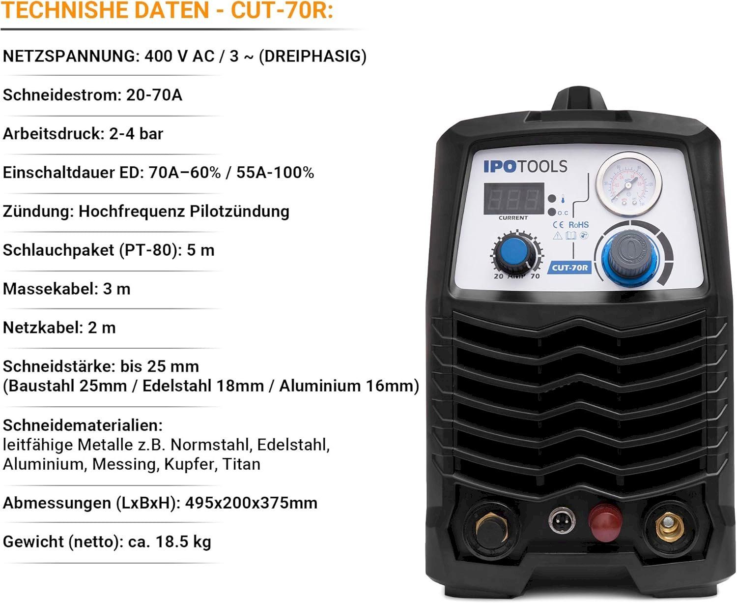KS Tools Tutti gli attrezzi: IPOTOOLS CUT-70R Plasmaschneider – Nuovo e nell'imballaggio originale da Bottighofen venduto da zaap 7