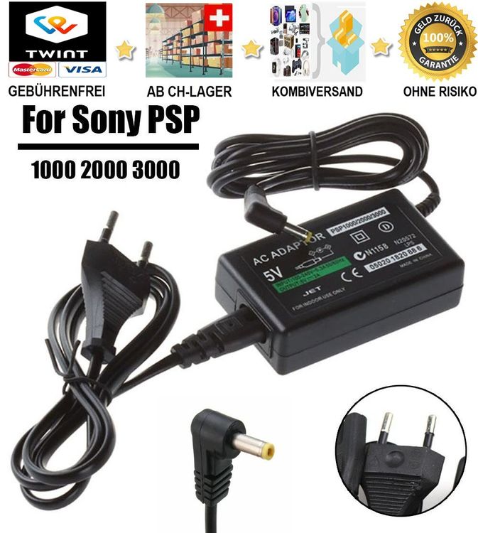 Yctze PSP Ladegerät Typ-C - Schnelllader Für PSP 3000/2000/1000