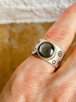 Silberring mit Muschel happy (53)